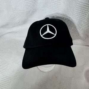 Mercedes Benz-Hat/Cap-Black‎ With Silver Logo Adjustable Strap